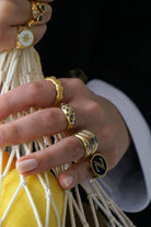 Linya Jewellery-Yıldız Lacivert Taşlı Yüzük-Yüzük-2-Milagron.com