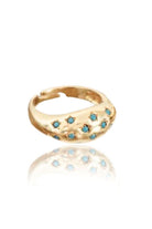 Linya Jewellery-Yıldız Turkuaz Taşlı Yüzük-Yüzük-1-Milagron.com