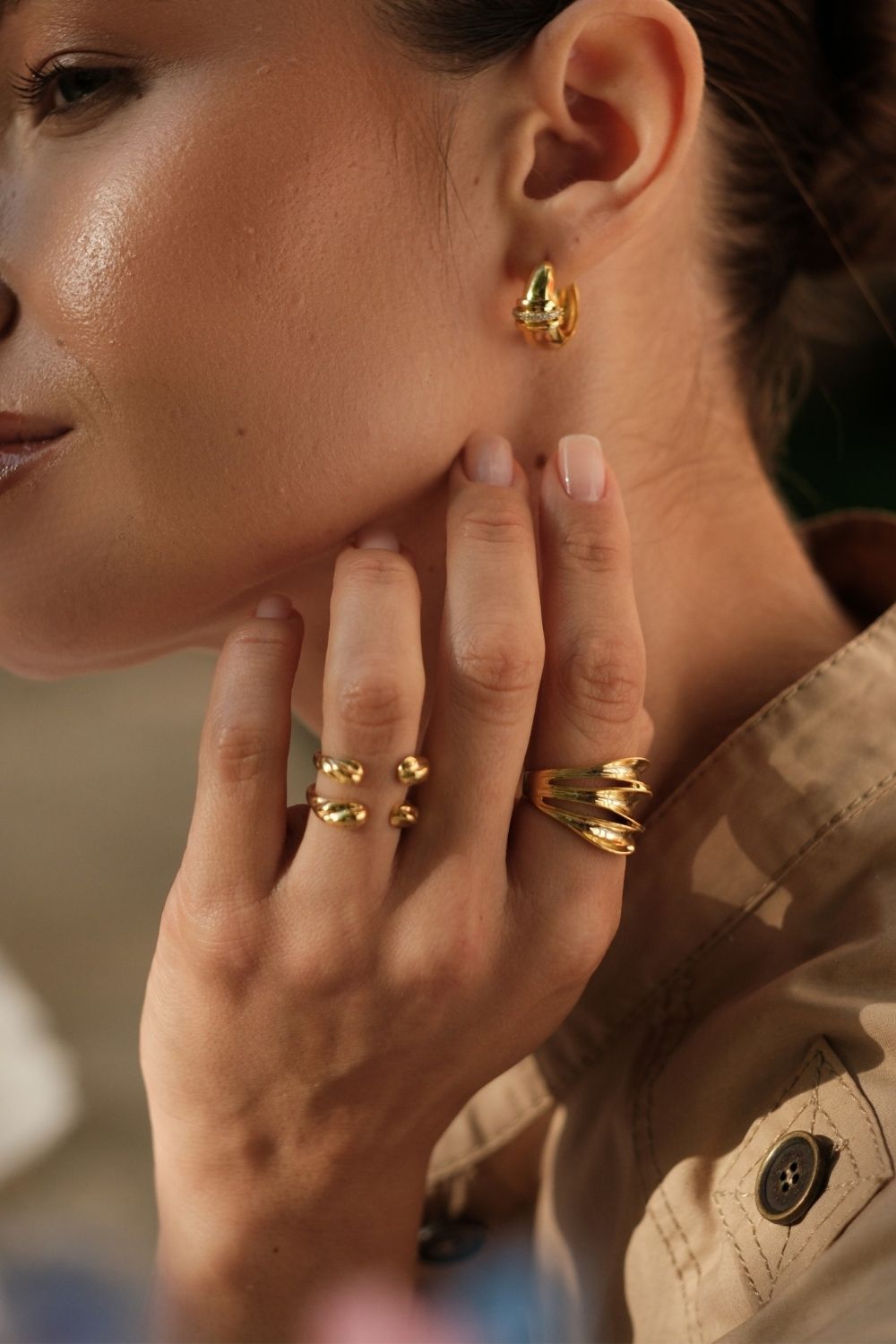 üçLü Amorf YüZüK Gold - 3