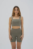 Liquide-SORUNLU - Stria Biker Tayt Haki-Tayt-1-Milagron.com