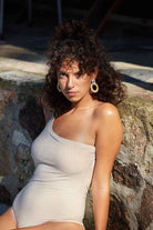 Liquide-SORUNLU - Toga Mayo Simli Bej-Bikini & Mayo-2-Milagron.com