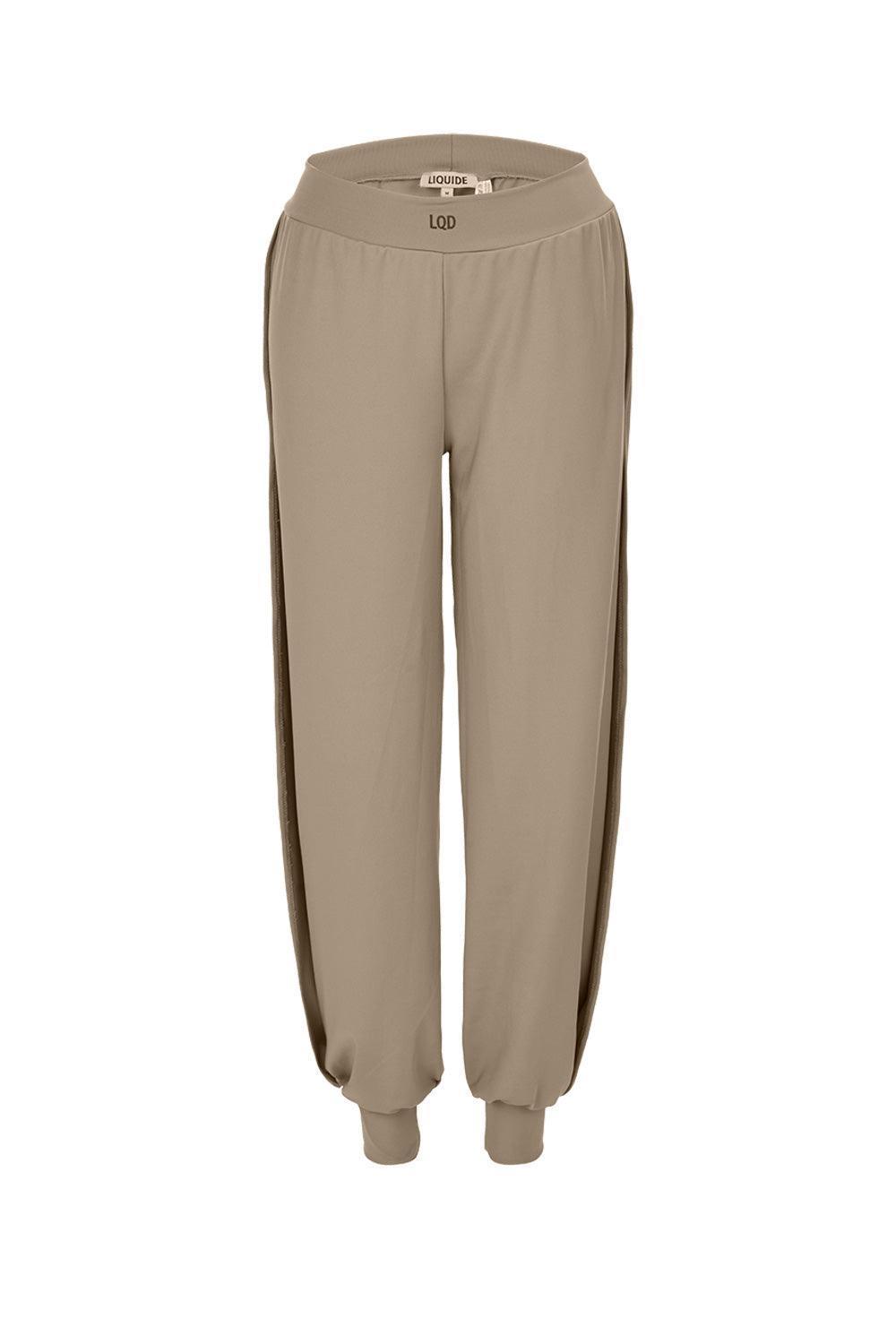 Liquide-SORUNLU - Yin Şalvar - Krem Rengi-Eşofman-1-Milagron.com