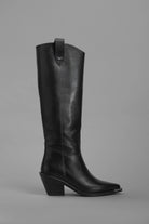 Loie-Cameron Siyah Deri Çizme-Çizme-1-Milagron.com