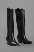 Loie-Cameron Siyah Deri Çizme-Çizme-2-Milagron.com