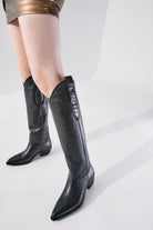 Loie-Elenora Siyah Deri Çizme-Çizme-6-Milagron.com