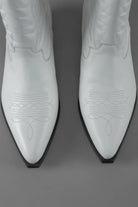 Loie-West Mas Beyaz Deri Çizme-Çizme-5-Milagron.com