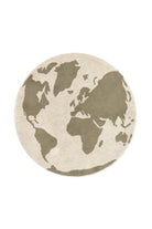 Lorena Canals Çocuk Odası Halısı, World Map Rugcycled