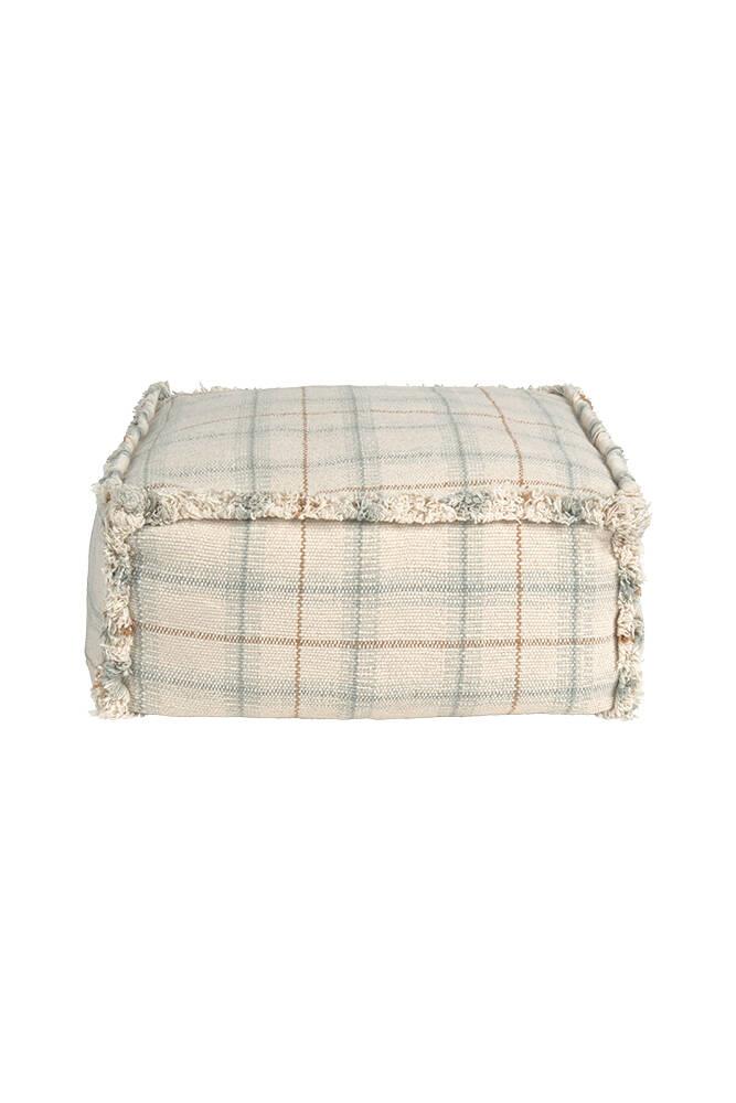 Lorena Canals Çocuk Odası Pufu, Tartan Blue Sage
