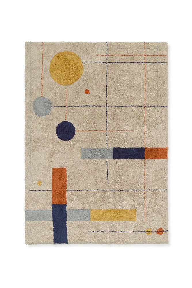 Lorena Canals Geometrik Desenli Yıkanabilir Halı – 140 × 200 Cm