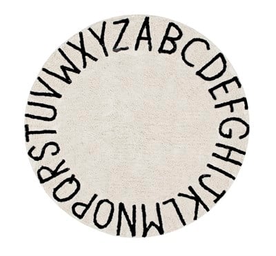 Round Abc Natural-Siyah