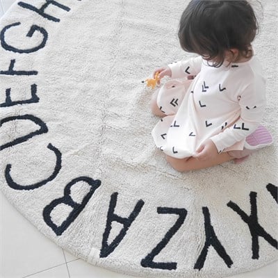 Round Abc Natural-Siyah