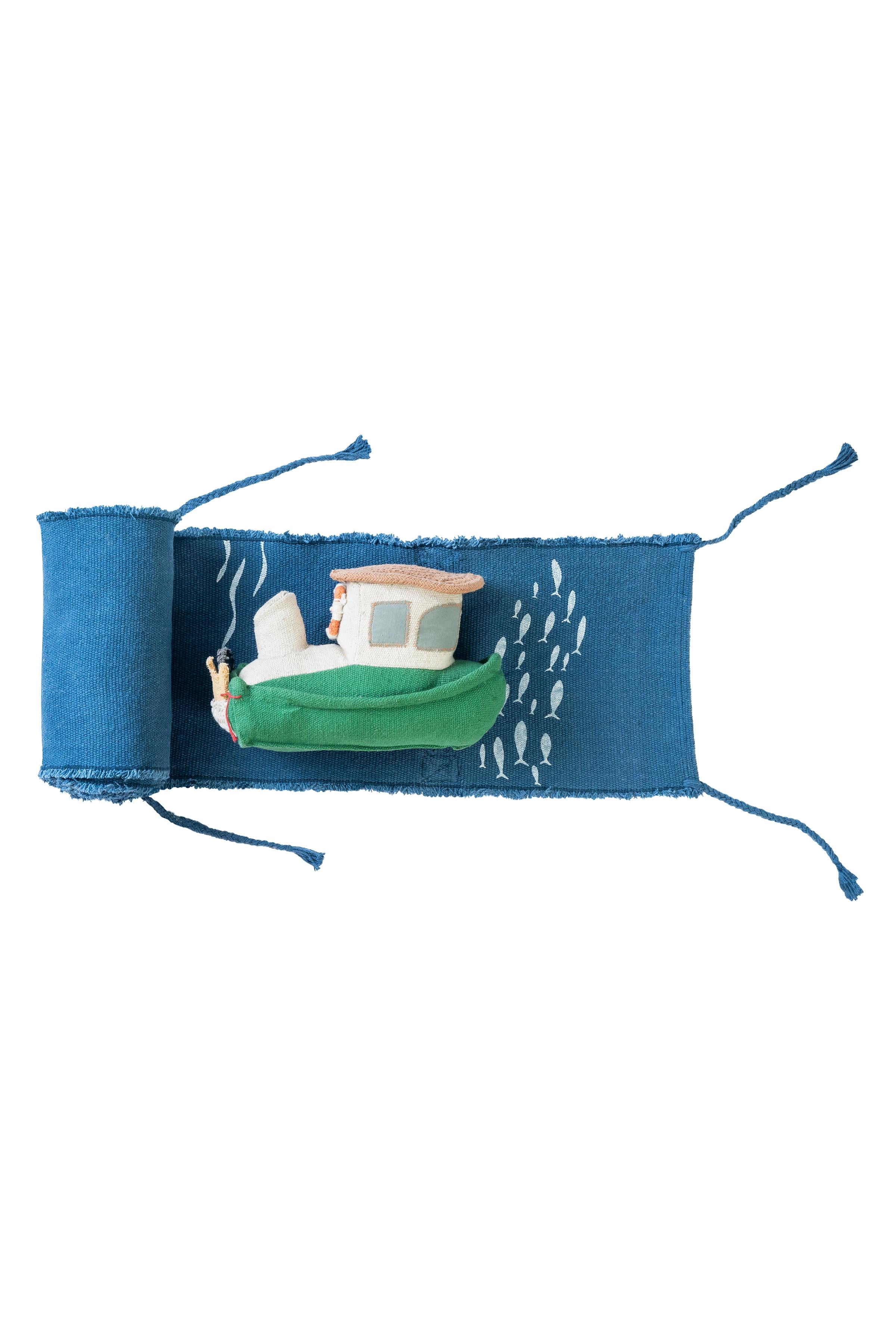 Soft Toy, Ride & Roll Fisherman Boat