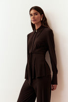 Lucentie-Lulu Brown-Gömlek-3-Milagron.com