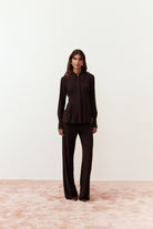 Lucentie-Lulu Brown Pants-Gömlek-1-Milagron.com