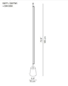 Compendium 1L Lambader Pri̇nç Ø161X4,6 H300 Cm Led 37W 2700K