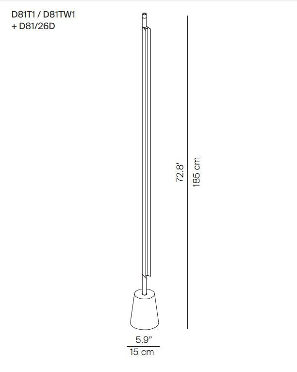Compendium 1L Lambader Pri̇nç Ø161X4,6 H300 Cm Led 37W 2700K