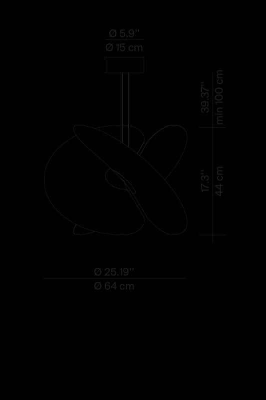 Levante 3L Sarkit Mat Beyaz Ø60X44 Cm Led 25W 2700K