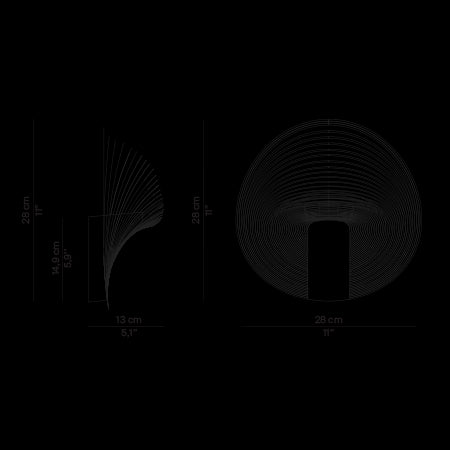 Illan 1L Apli̇k Birch Ø30X30 Cm Led 21W 2700K Dali