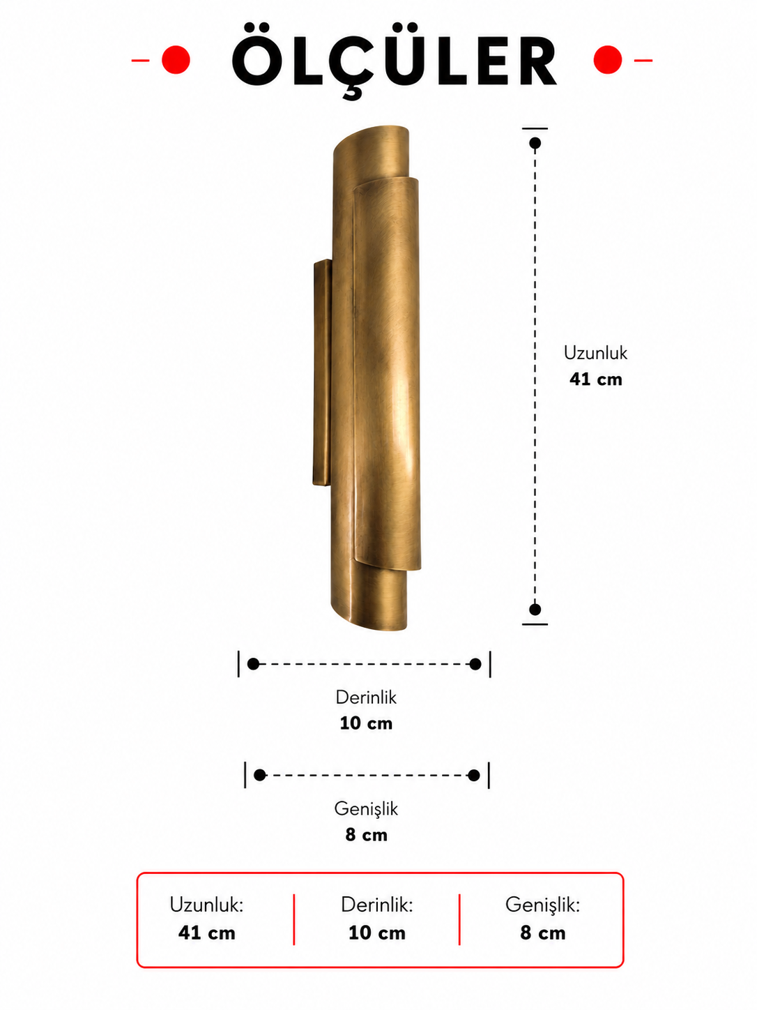 Curved Pirinç Eskitme Aplik