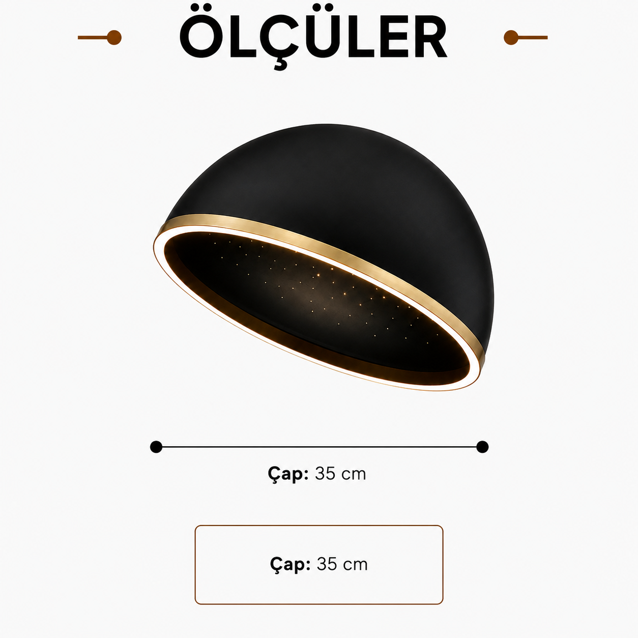 Riosa Plafonyer Açılı - 35 Cm