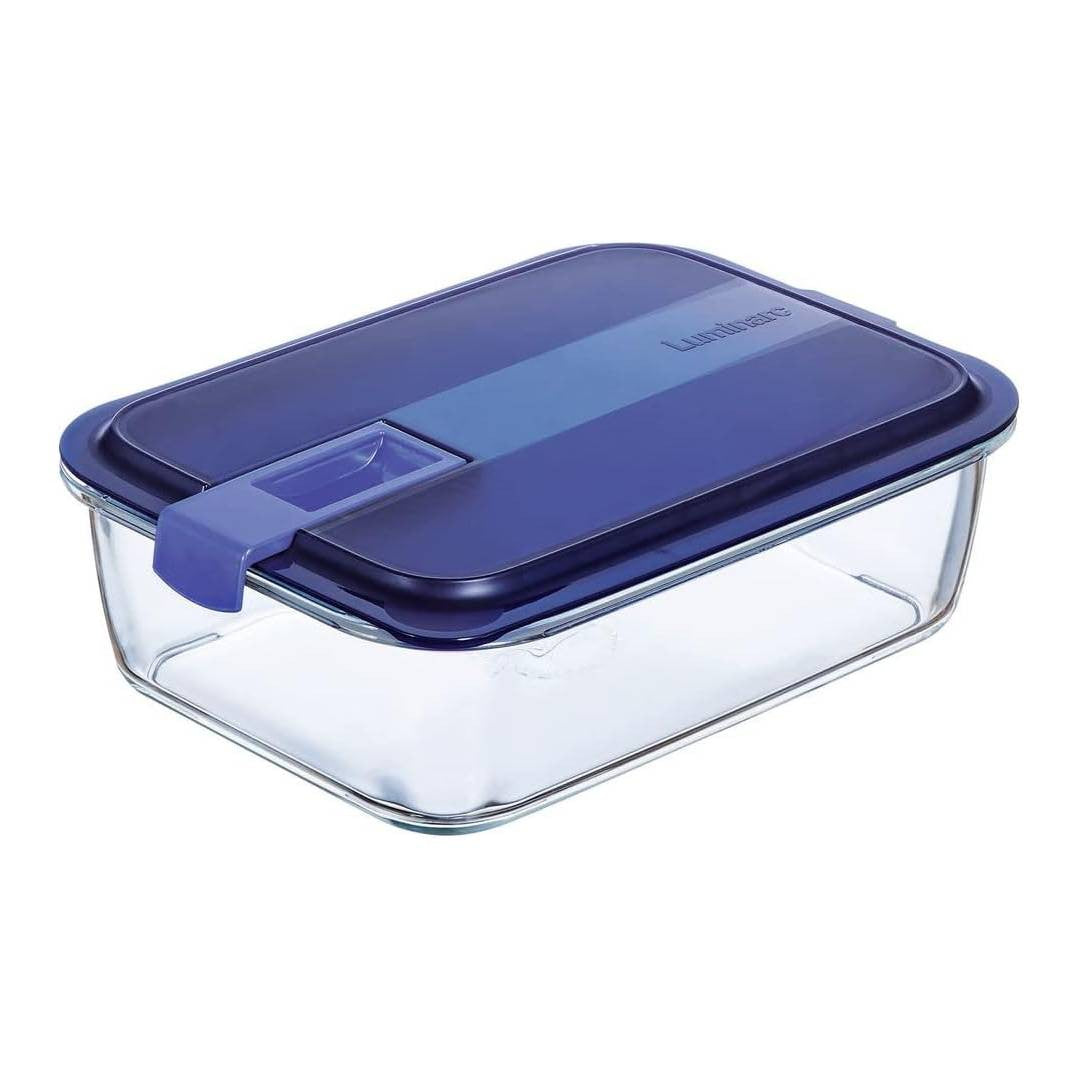 Luminarc Temp Easy Box Dikdörtgen Vakumlu Saklama Kabı 197 CC Mavi Kapak 003Q1922