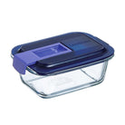 Luminarc Temp Easy Box Dikdörtgen Vakumlu Saklama Kabı 38 CC Mavi Kapak 003Q2038