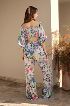 Luna B-Gaia Pantolon Çi̇çekli̇ Mor-Pantolon-5-Milagron.com