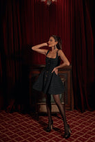 Ivy - Tüvit Volanlı Mini Elbise - 4