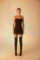 Lunaire Studio-Obsidian - Siyah Mini Elbise-Elbise-1-Milagron.com