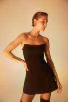 Lunaire Studio-Obsidian - Siyah Mini Elbise-Elbise-2-Milagron.com