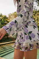 Lunaire Studio-Purple Hydrangea - Çiçek Desenli Elbise-Elbise-6-Milagron.com