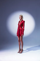 Lunaire Studio-Venus - Kırmızı Saten Gömlek Elbise-Elbise-2-Milagron.com