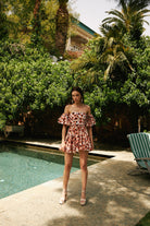 Lunaire Studio-Viola Penny Orange -Çiçek Desenli Volanlı Elbise-Elbise-4-Milagron.com