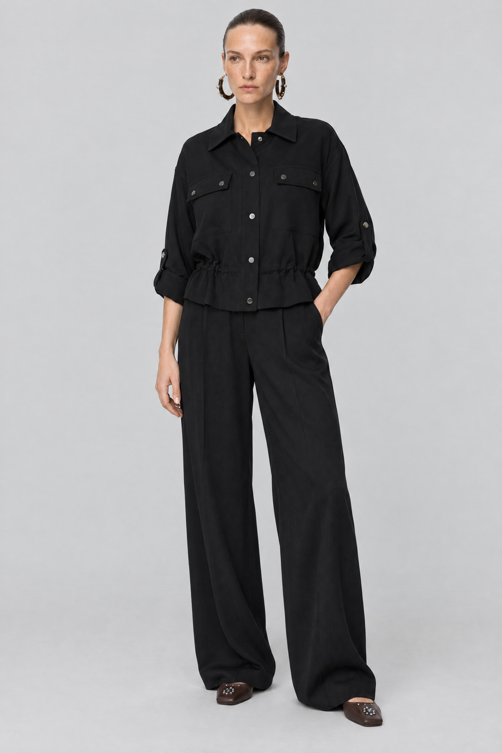 Anais Tencel Ceket Siyah