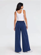 Calira Modal Wide Leg Pantolon - Lacivert