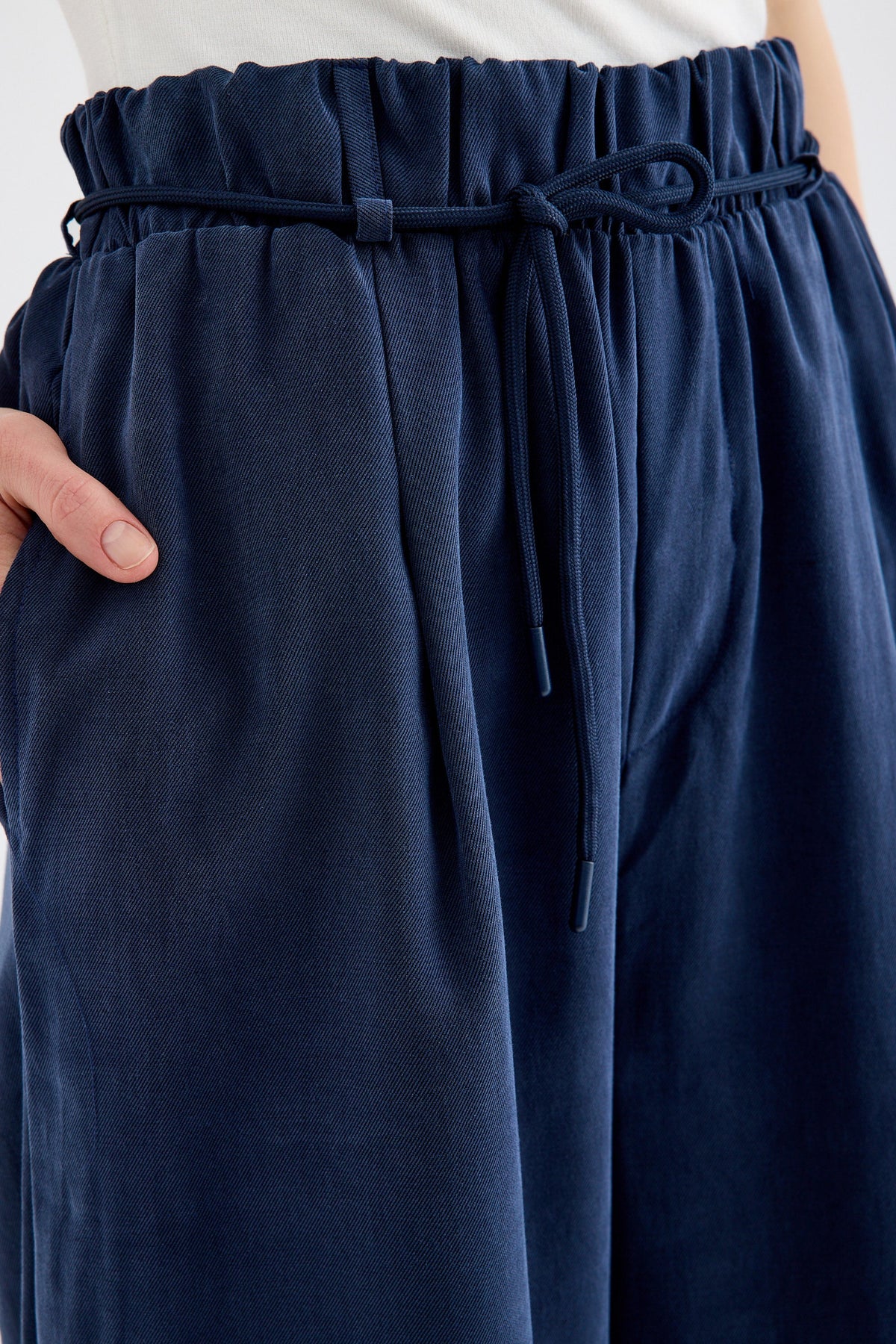 Calira Modal Wide Leg Pantolon - Lacivert