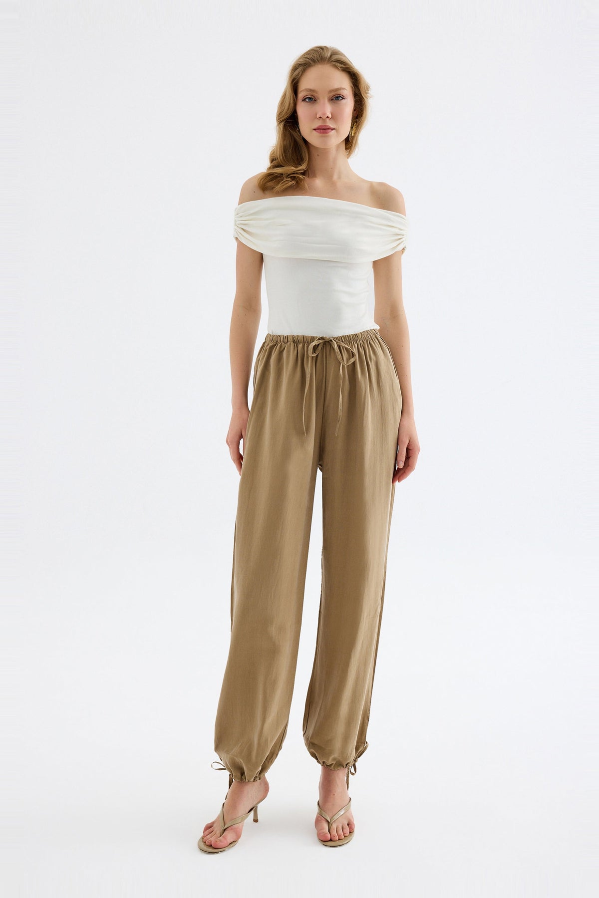 Novelle Modal Balon Pantolon - Bej