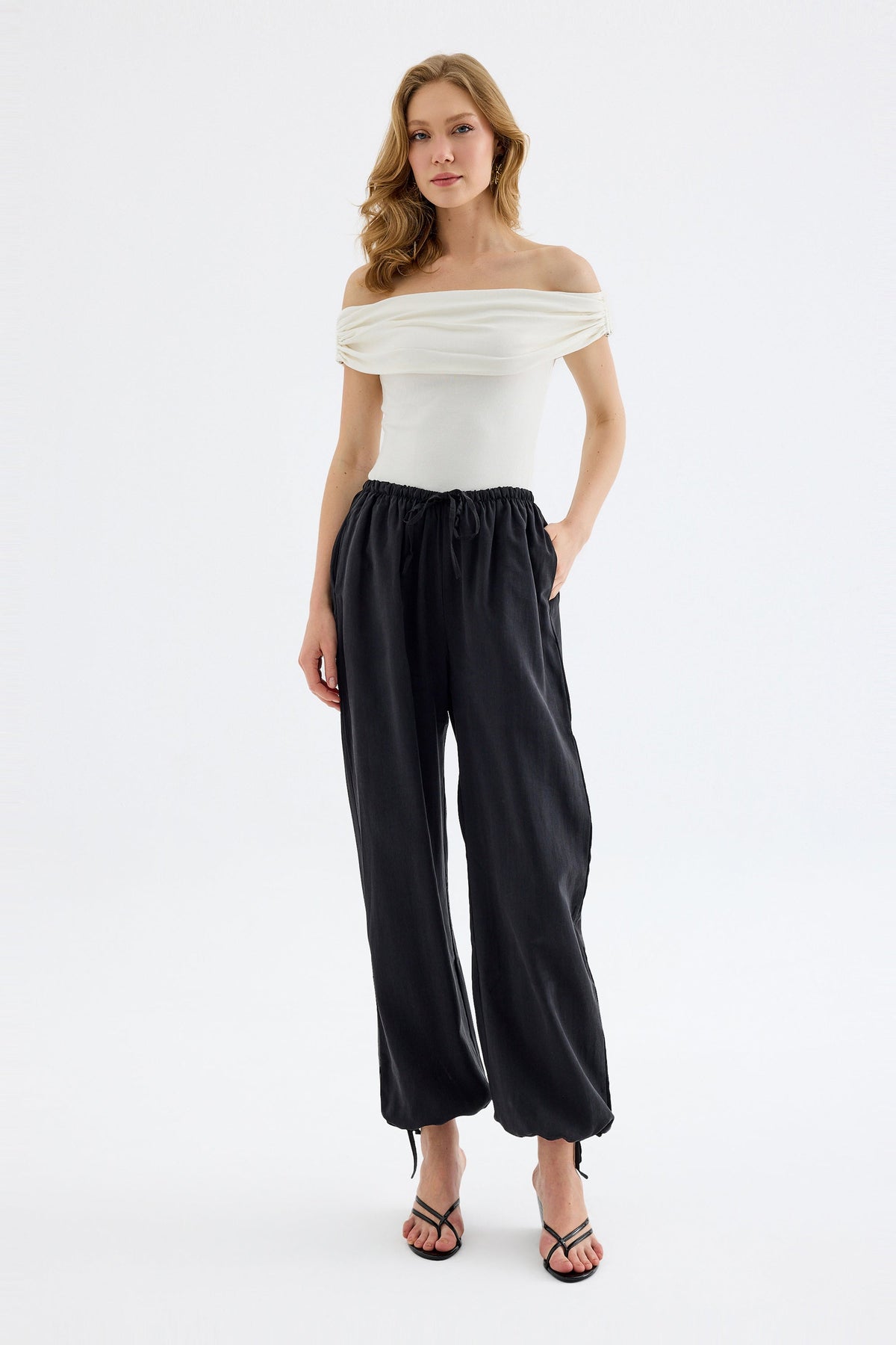 Novelle Modal Balon Pantolon - Siyah