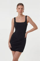 Mirellal Siyah Elbise - 1