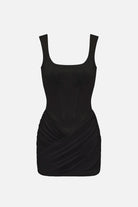 Mirellal Siyah Elbise - 4