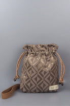 Mah-Roc-Geometrik Desenli Bej Mini Omuz Çantası-Omuz Çantası-1-Milagron.com