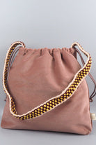 Mah-Roc-Pudra Kadife Kolan Dokuması Omuz Çantası-Omuz Çantası-1-Milagron.com