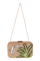 Maisha's-Palma İ̇şlemeli Özel Tasarım Clutch Çanta-El Çantası-3-Milagron.com