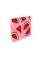 Maisha's-Pinky Melon İşlemeli Özel Tasarım Clutch Çanta-El Çantası-1-Milagron.com