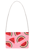 Maisha's-Pinky Melon İşlemeli Özel Tasarım Clutch Çanta-El Çantası-2-Milagron.com