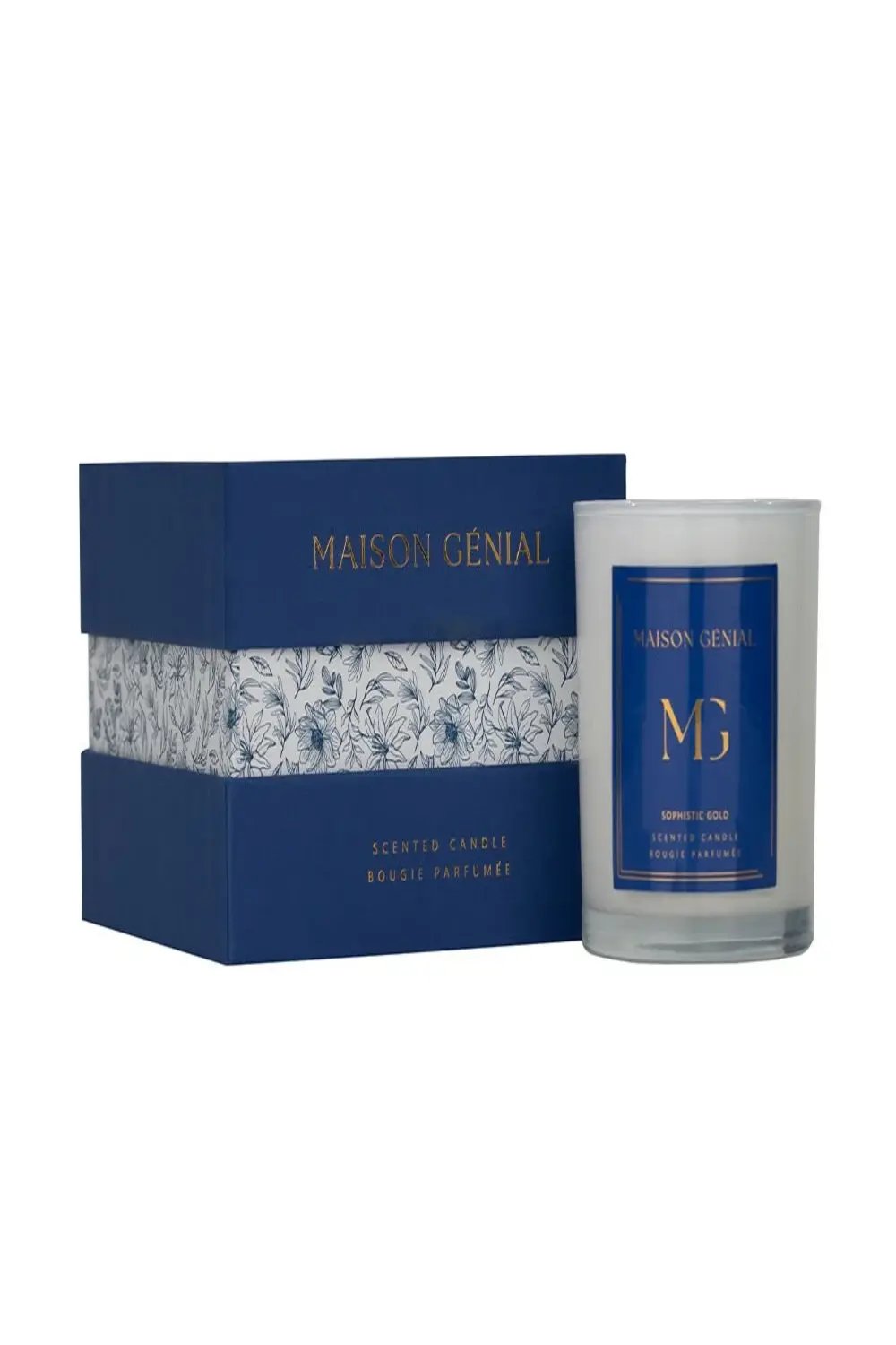 Maison Genial-Maison Genial Luxury Sophistic Gold Mavi Mum Orta Boy 210g-Mum-1-Milagron.com