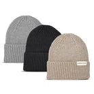 Maison Sacrée-Beige Black Grey Beanie Three Pack-Bere-1-Milagron.com