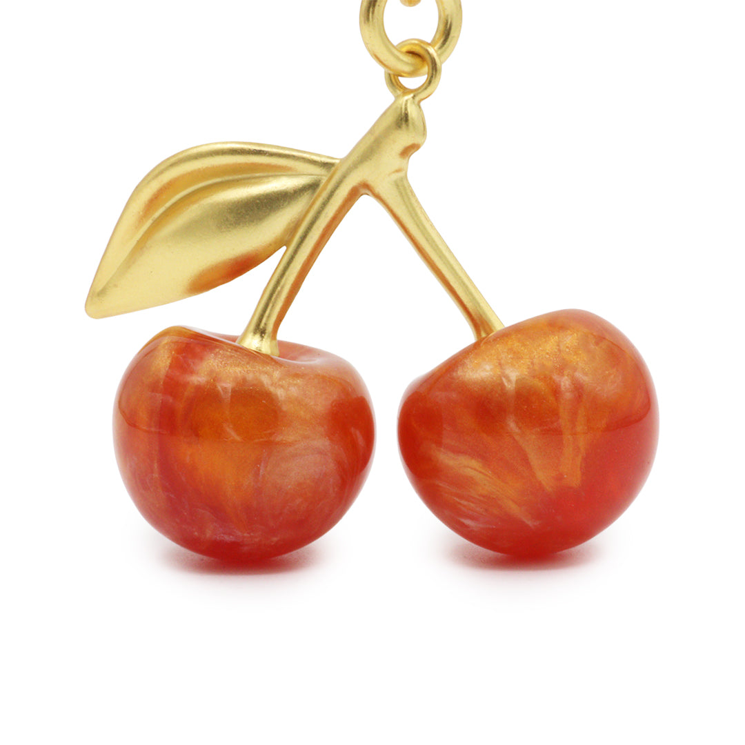 Maison Sacrée-Cherry Bag Charm Orange-2-Milagron.com
