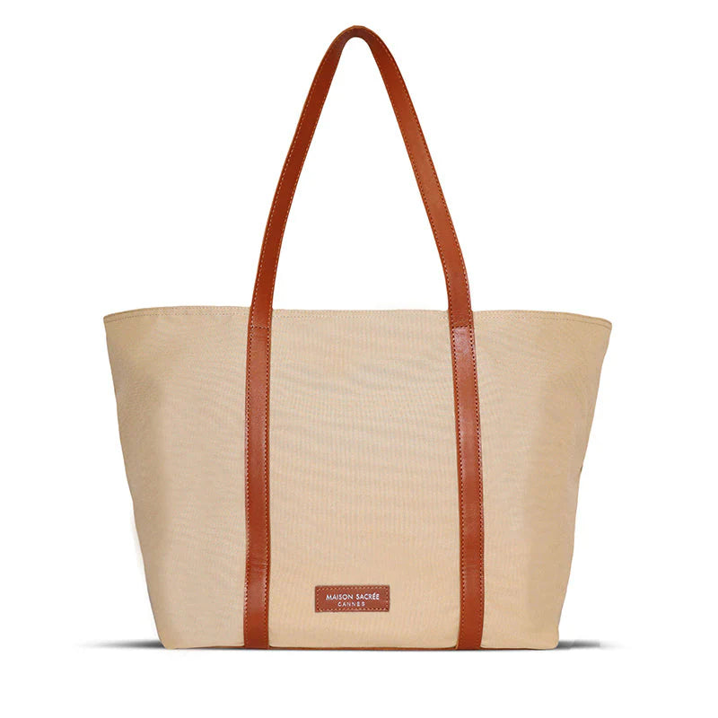 Maison Sacrée-Croisette Beige Shoulder Bag-El Çantası-1-Milagron.com