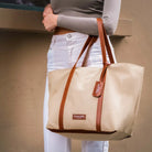 Maison Sacrée-Croisette Beige Shoulder Bag-El Çantası-4-Milagron.com